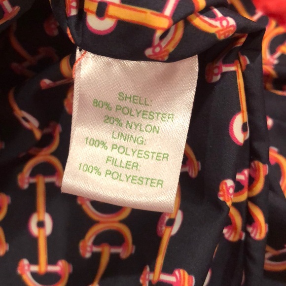 Lilly Pulitzer Coral Puffer Jacket Size 6 - Picture 4 of 4